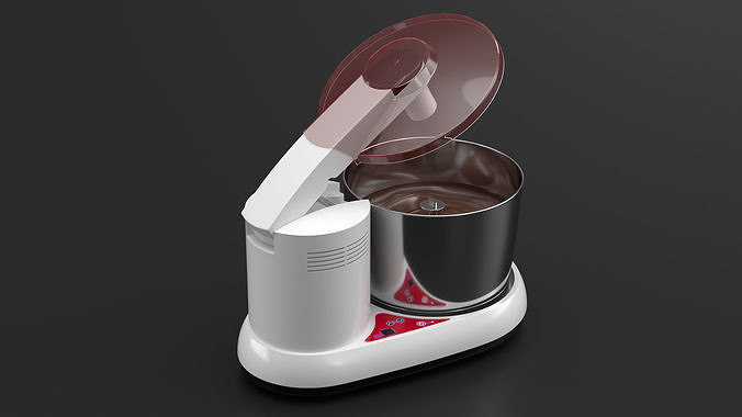 Chocolate Melangeur Red with Chocolate 3D model 5