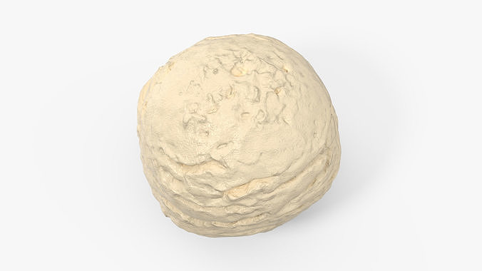 Vanilla Ice Cream Scoop 3D model 7