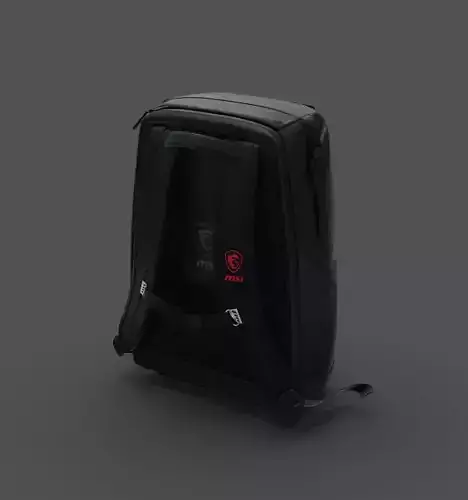 MSI Urban Raider Gaming Laptop Backpack Low-poly 3D model