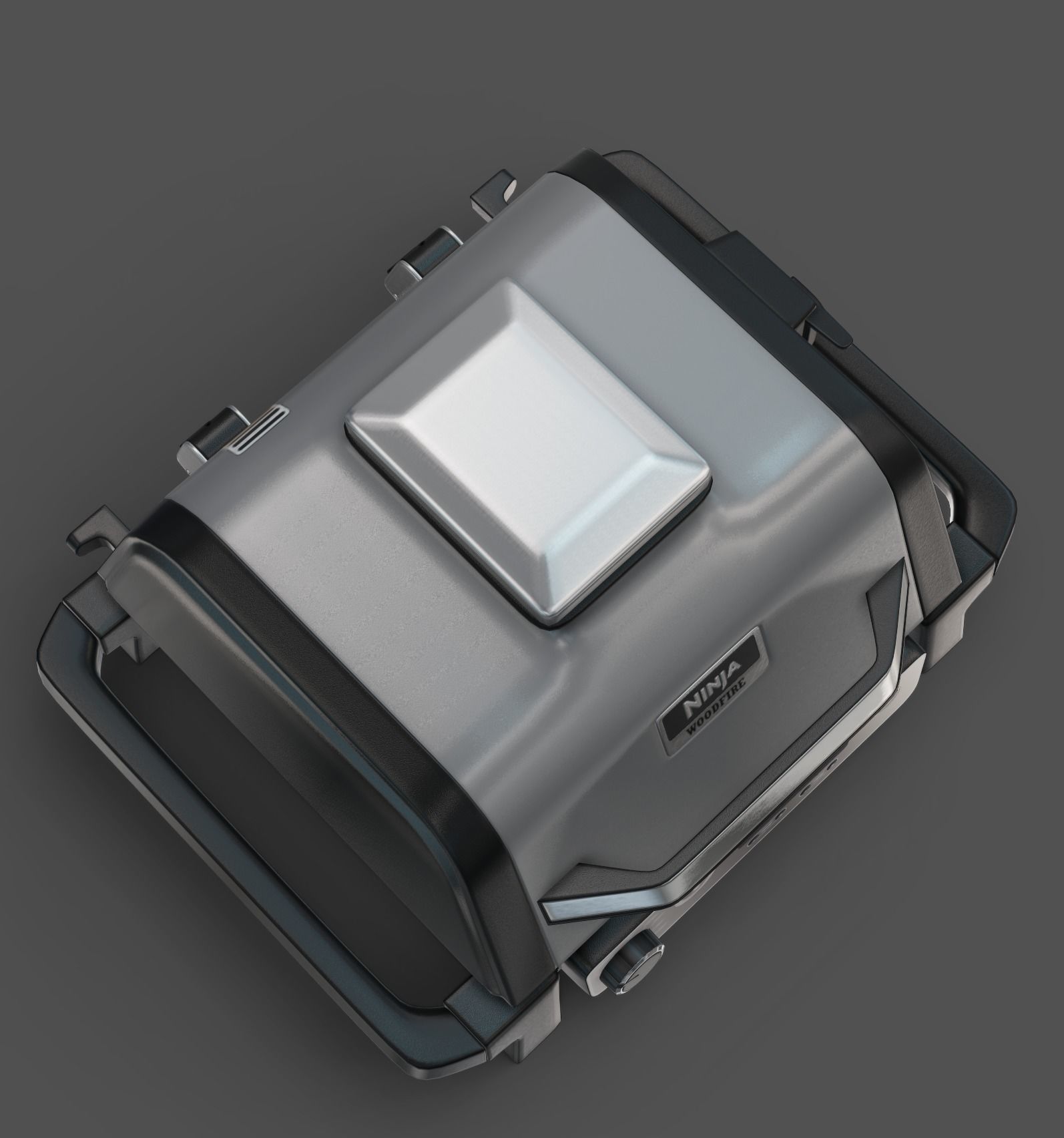 Ninja Wood Fired Outdoor Grill Low-poly 3D model_3