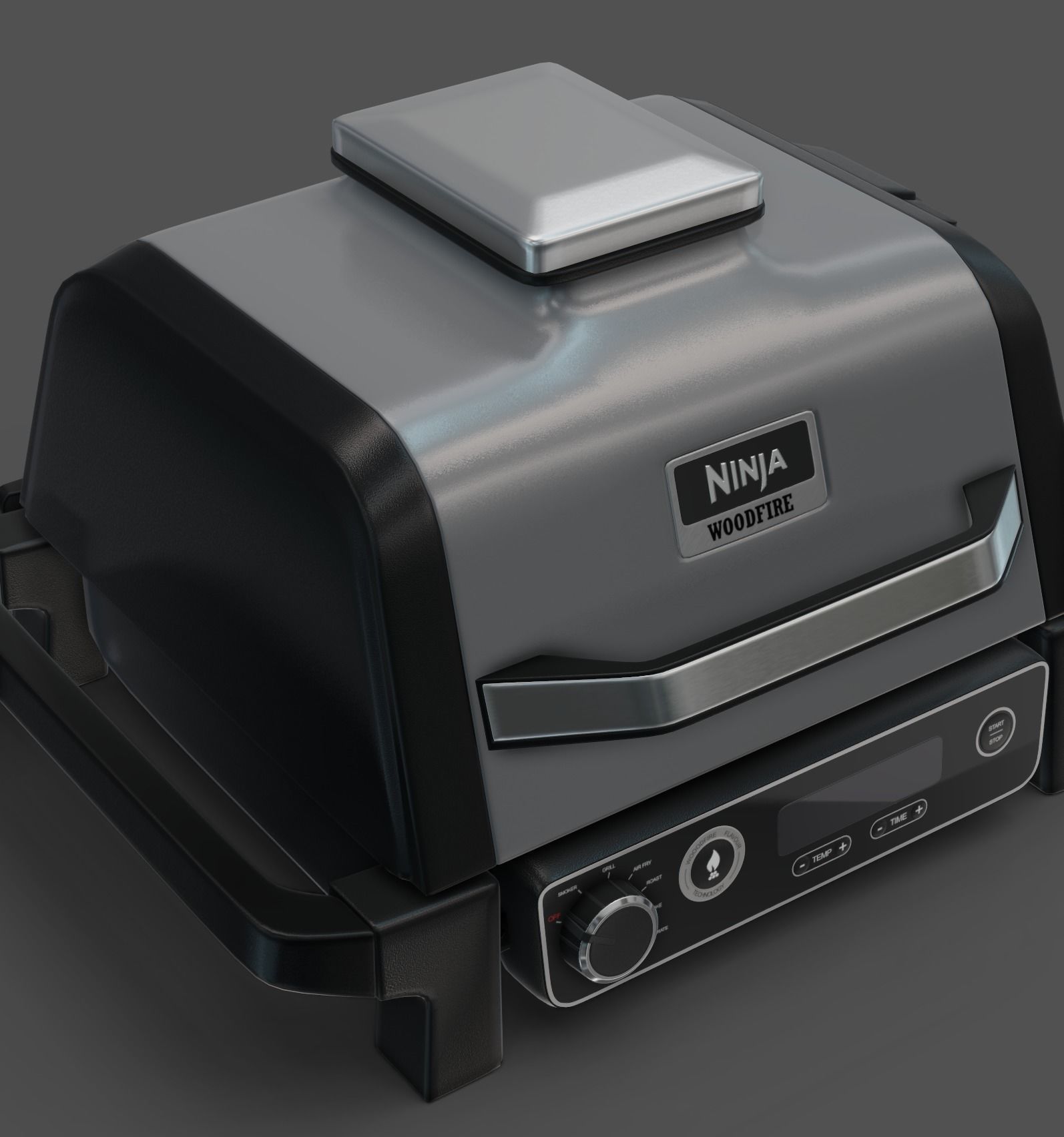 Ninja Wood Fired Outdoor Grill Low-poly 3D model_6