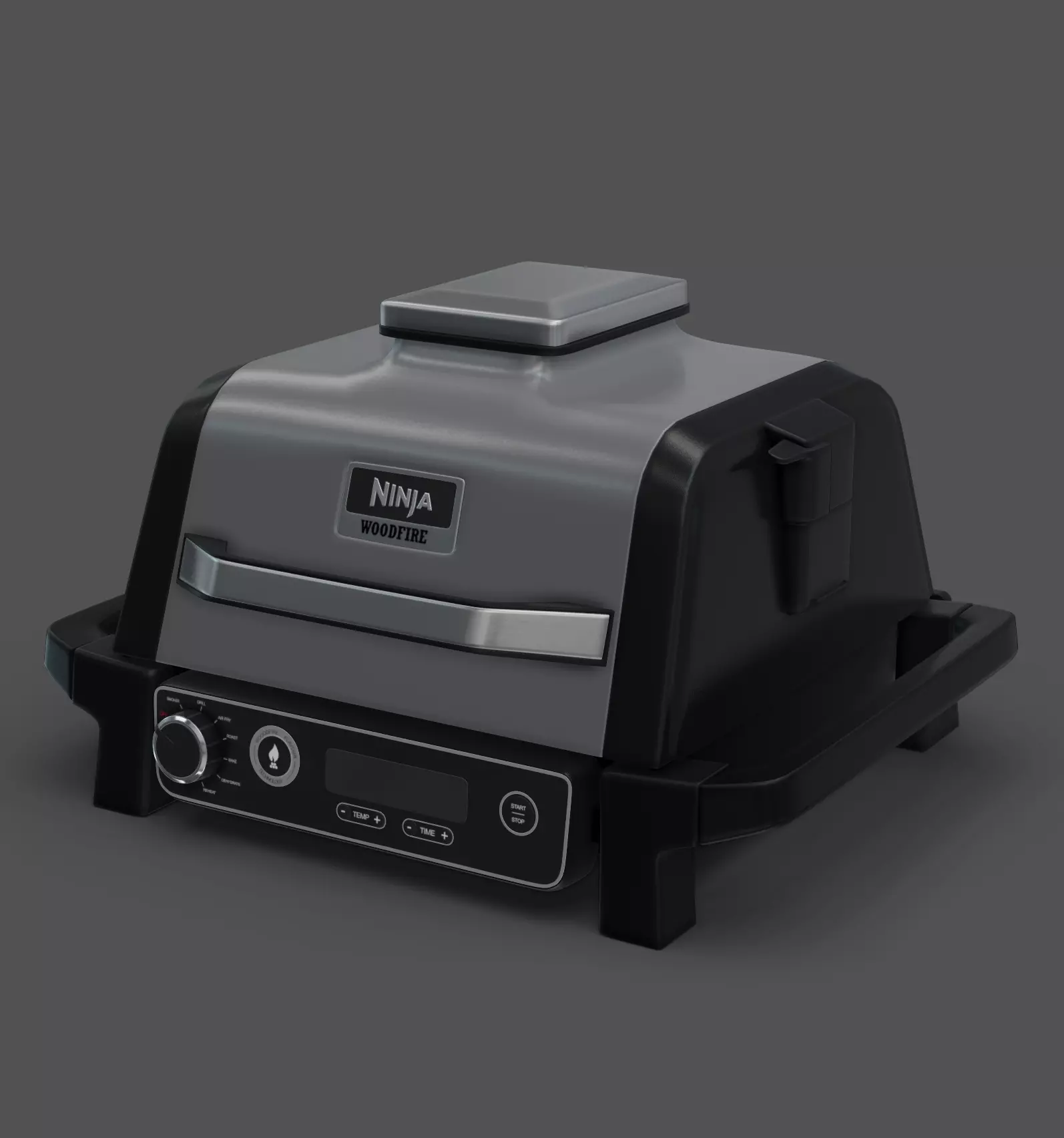 Ninja Wood Fired Outdoor Grill Low-poly 3D model_0