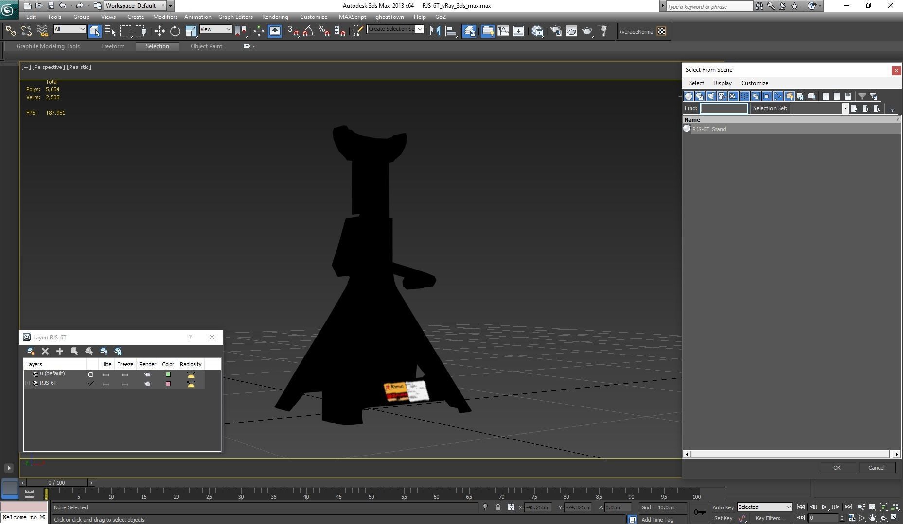 Jack Stand Black Low-poly 3D model_20