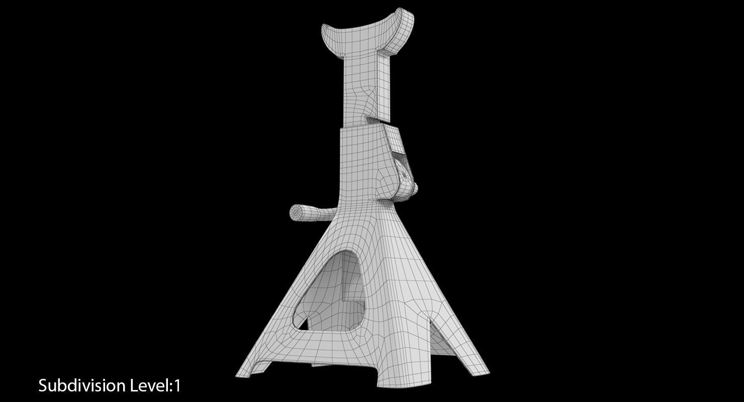 Jack Stand Black Low-poly 3D model_14