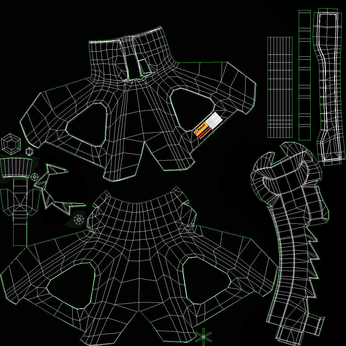 Jack Stand Black Low-poly 3D model_22