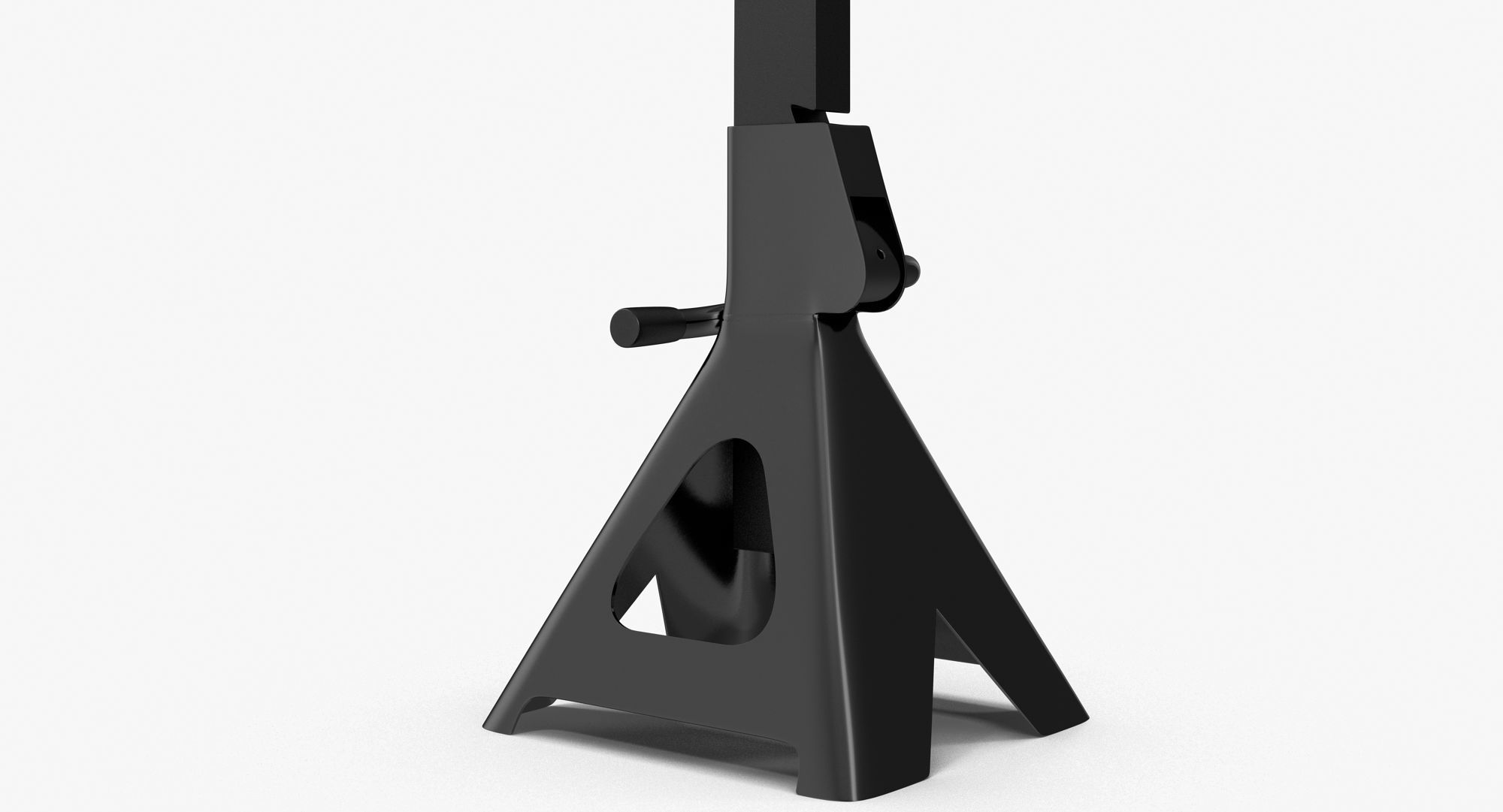 Jack Stand Black Low-poly 3D model_5