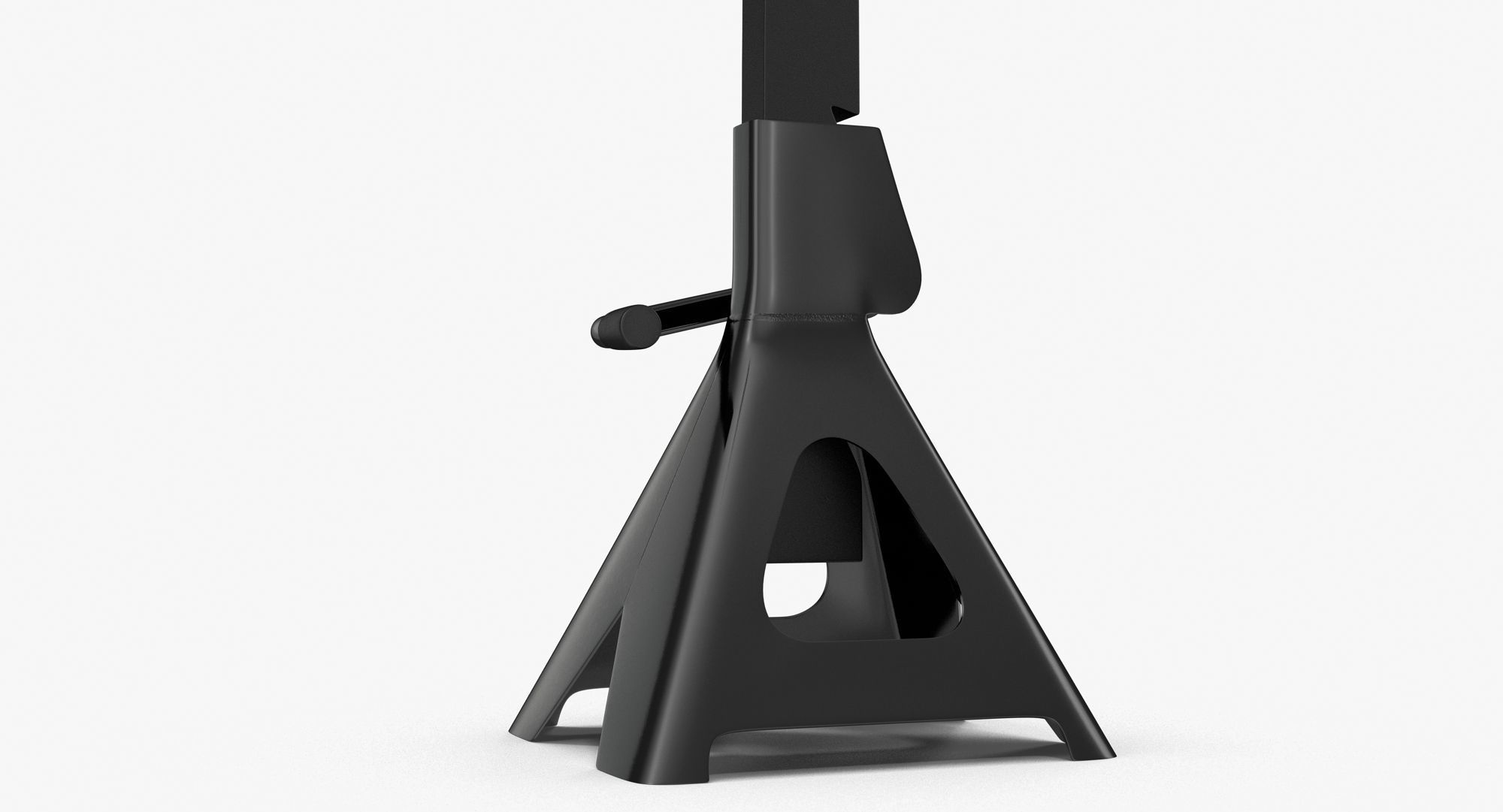 Jack Stand Black Low-poly 3D model_3