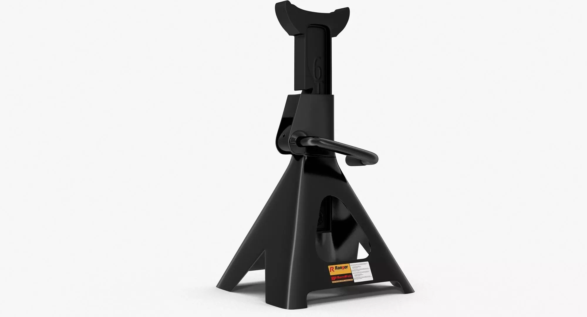 Jack Stand Black Low-poly 3D model_0