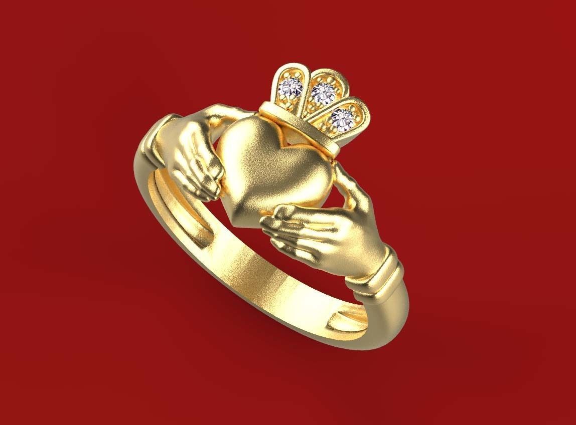 ring gold 3D print model_14