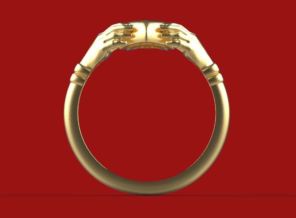 ring gold 3D print model_2