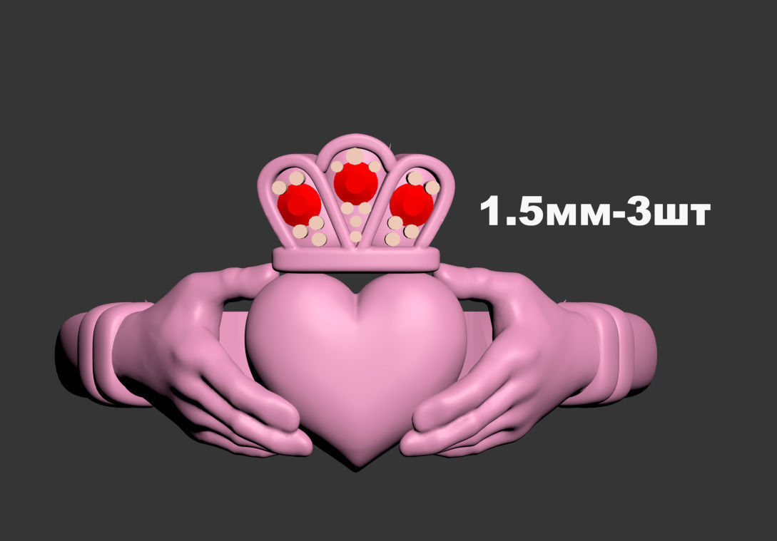 ring gold 3D print model_10