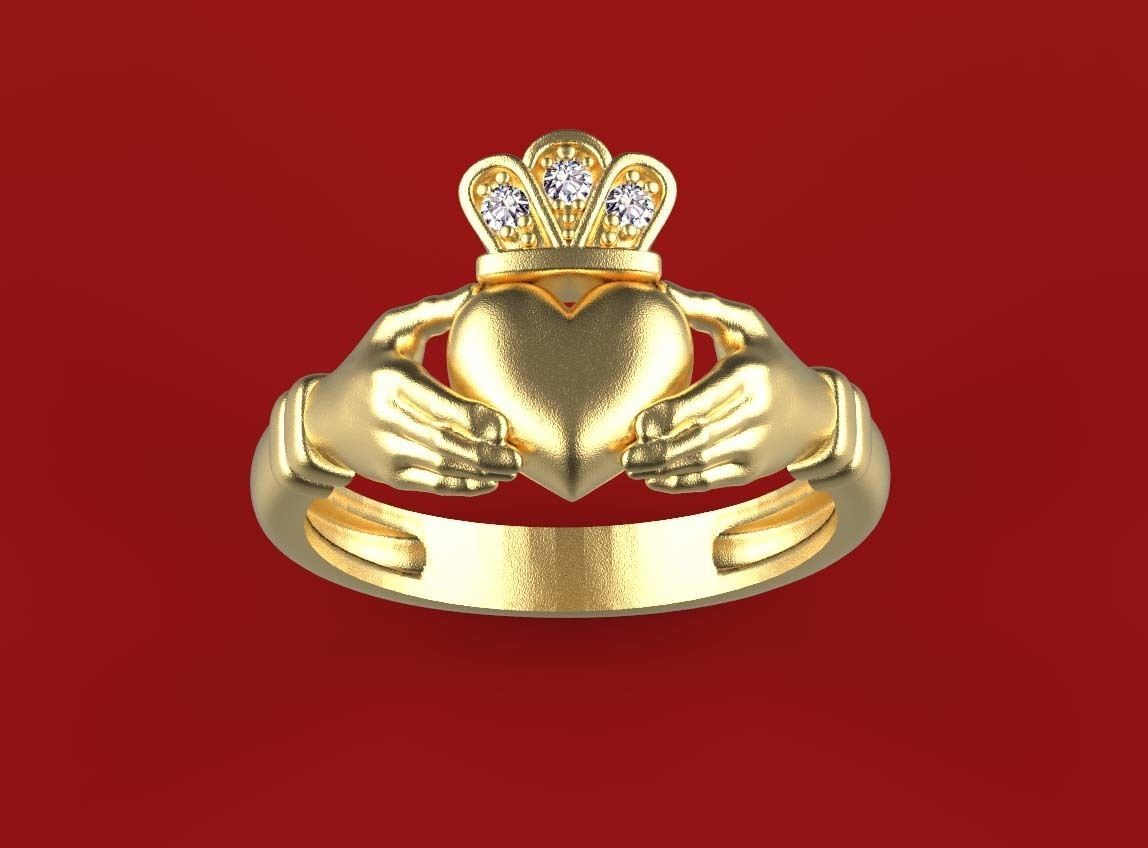 ring gold 3D print model_3
