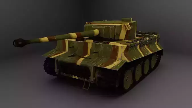 Tiger 131 Low-poly 3D model