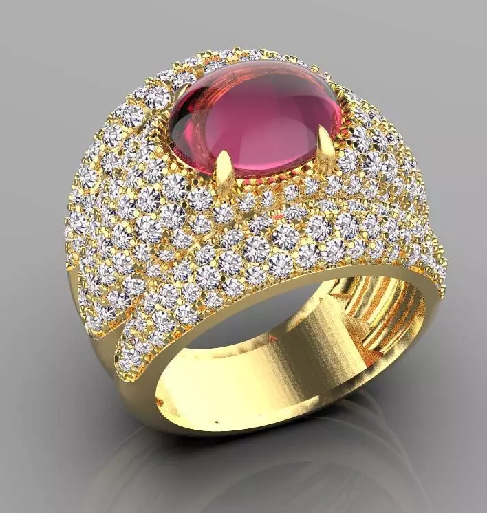ring gold 3D print model_0