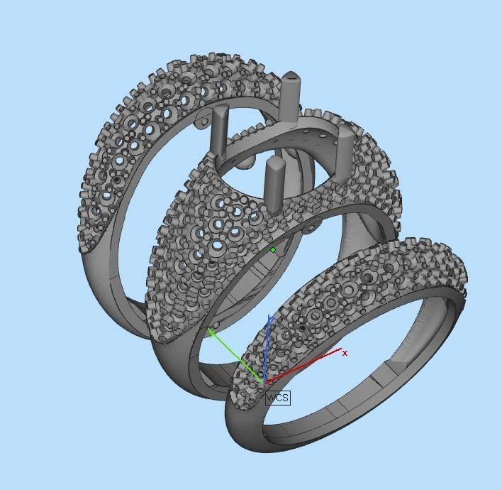 ring gold 3D print model_29