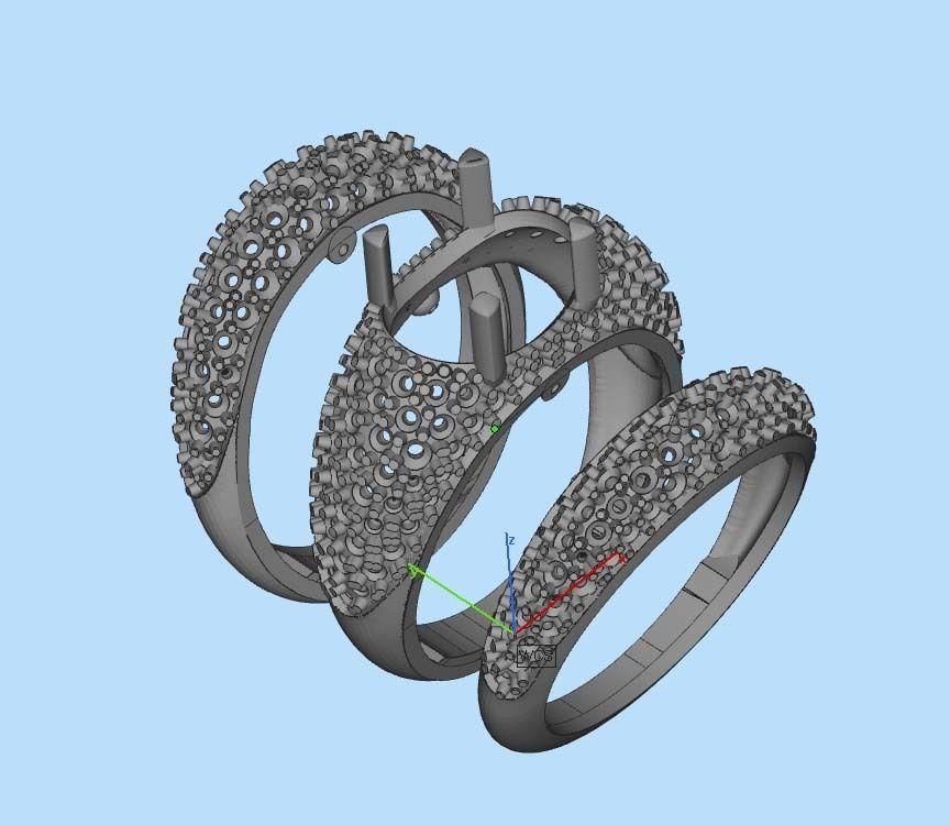 ring gold 3D print model_39