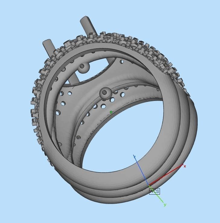ring gold 3D print model_9