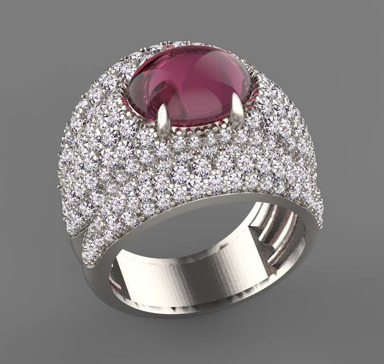 ring gold 3D print model_23