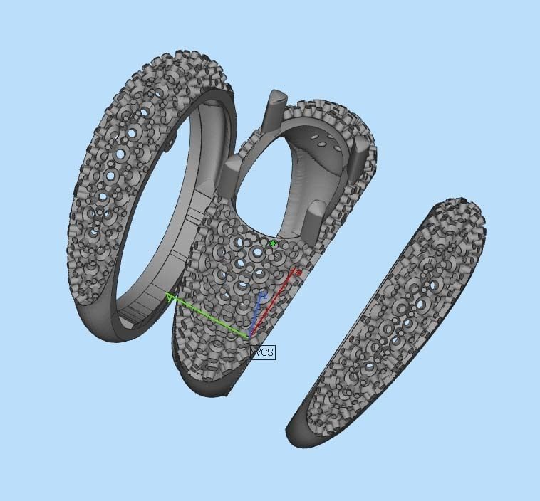 ring gold 3D print model_26