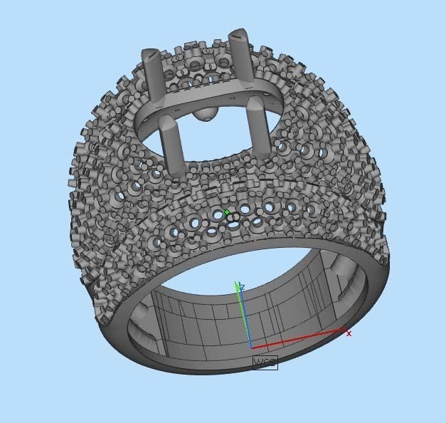 ring gold 3D print model_31