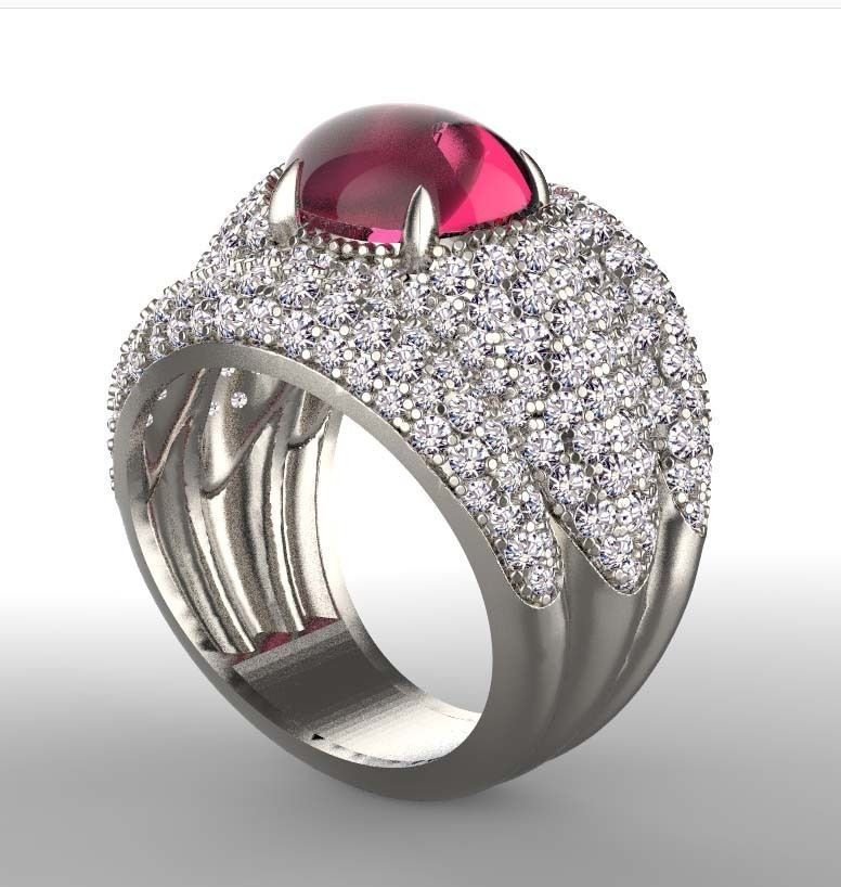 ring gold 3D print model_15