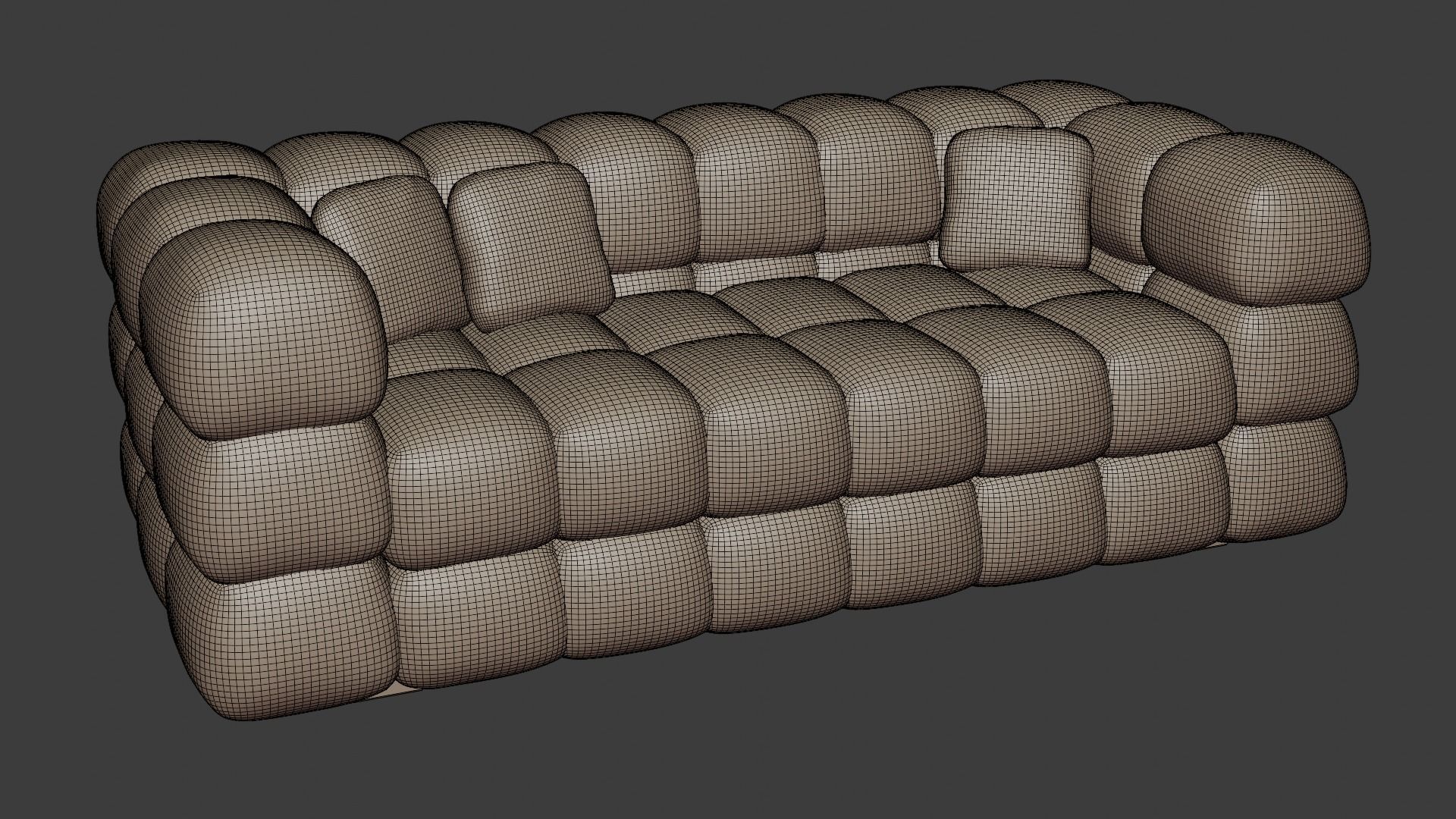 Sofa in modern Italian style in brown tones 3D model_6