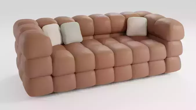 Sofa in modern Italian style in brown tones
