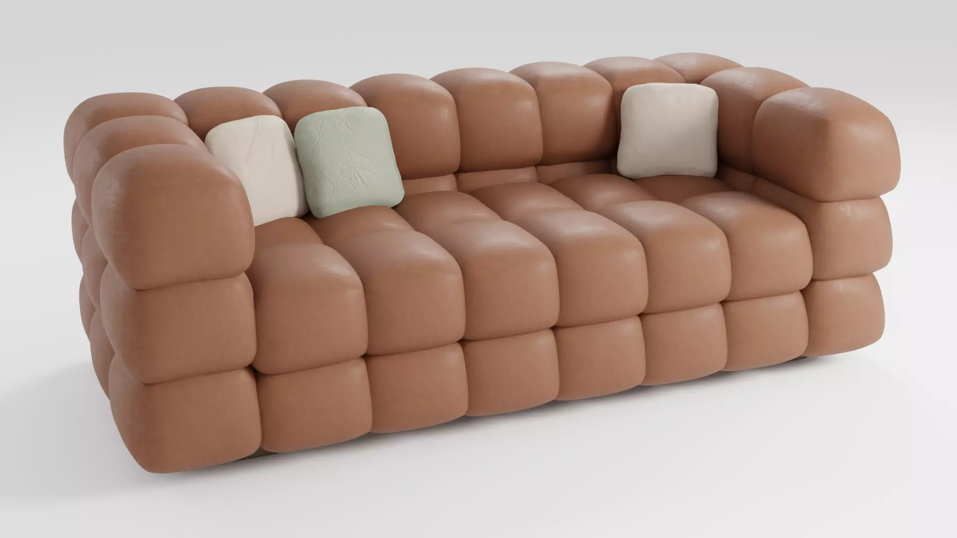 Sofa in modern Italian style in brown tones 3D model_0