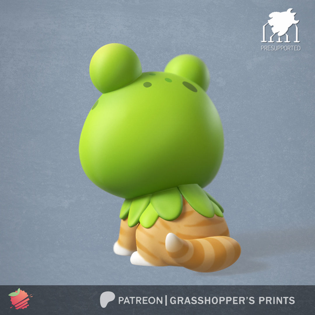 COSTUMED CAT FROG 3D print model_3