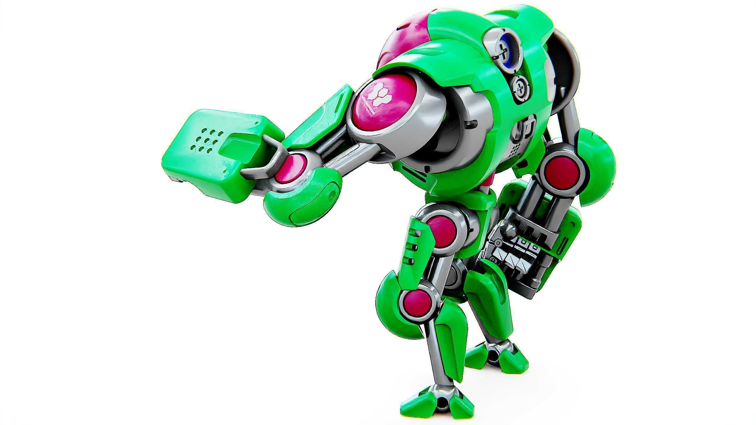 BATTLE DROID S-200  Rigged for Unreal Engine - Unity - MIXAMO 3D model_19