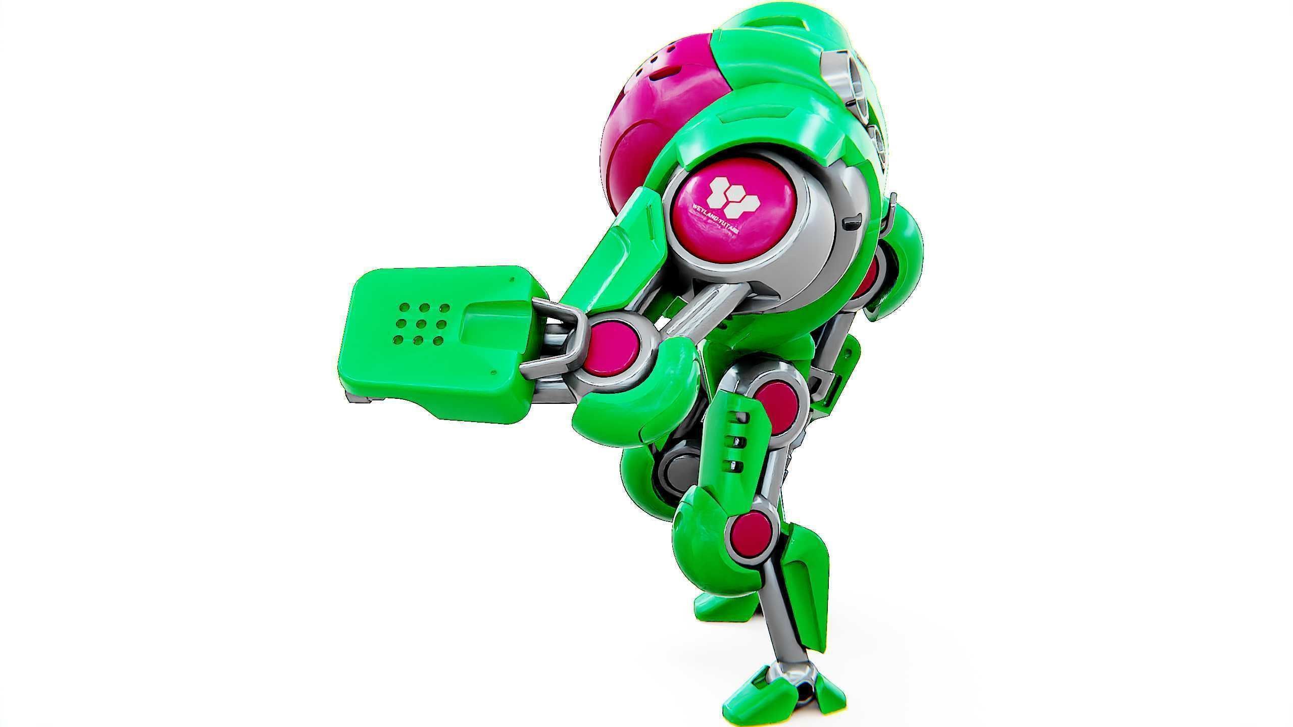 BATTLE DROID S-200  Rigged for Unreal Engine - Unity - MIXAMO 3D model_21