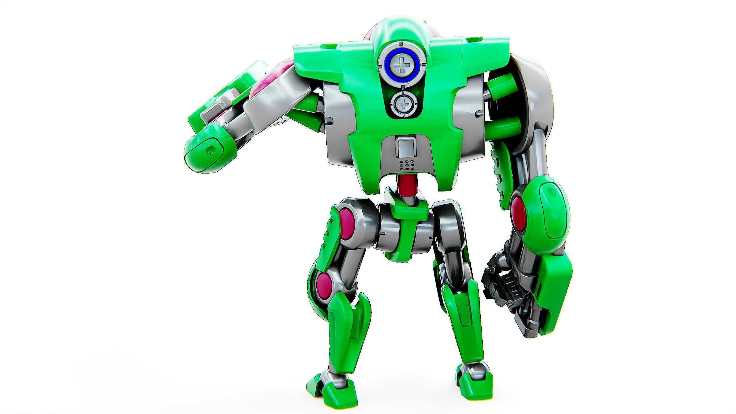 BATTLE DROID S-200  Rigged for Unreal Engine - Unity - MIXAMO 3D model_16