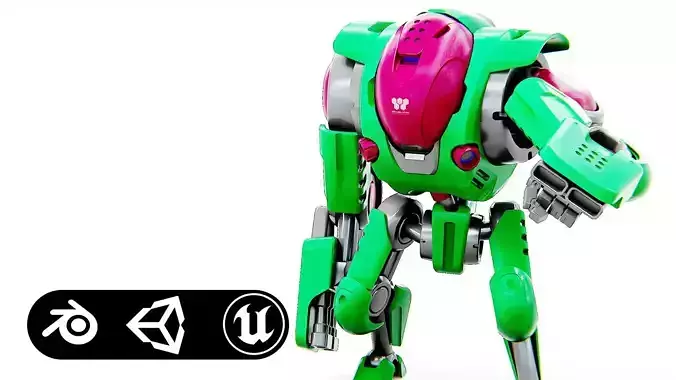 BATTLE DROID S-200  Rigged for Unreal Engine - Unity - MIXAMO 3D model