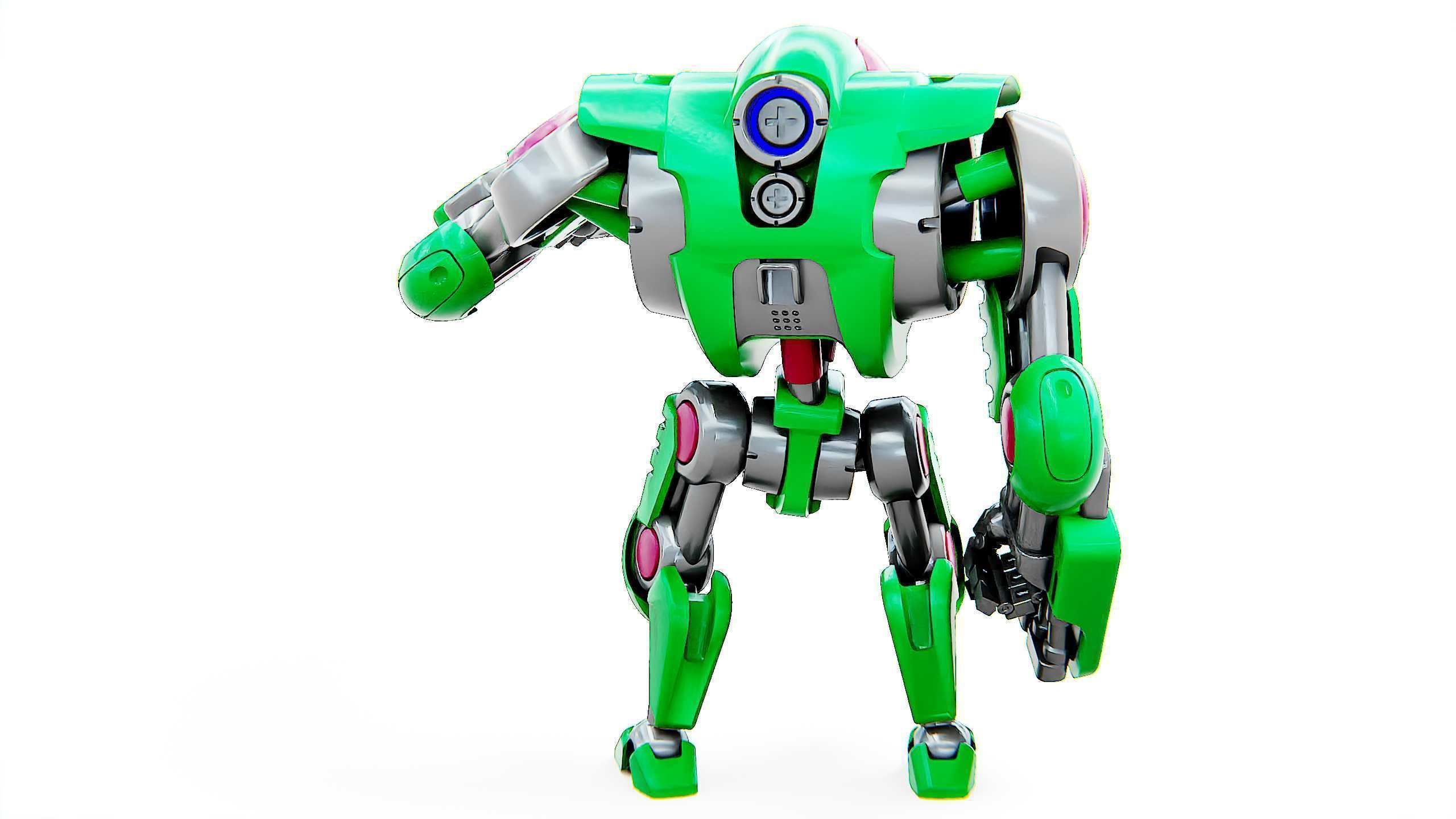 BATTLE DROID S-200  Rigged for Unreal Engine - Unity - MIXAMO 3D model_15