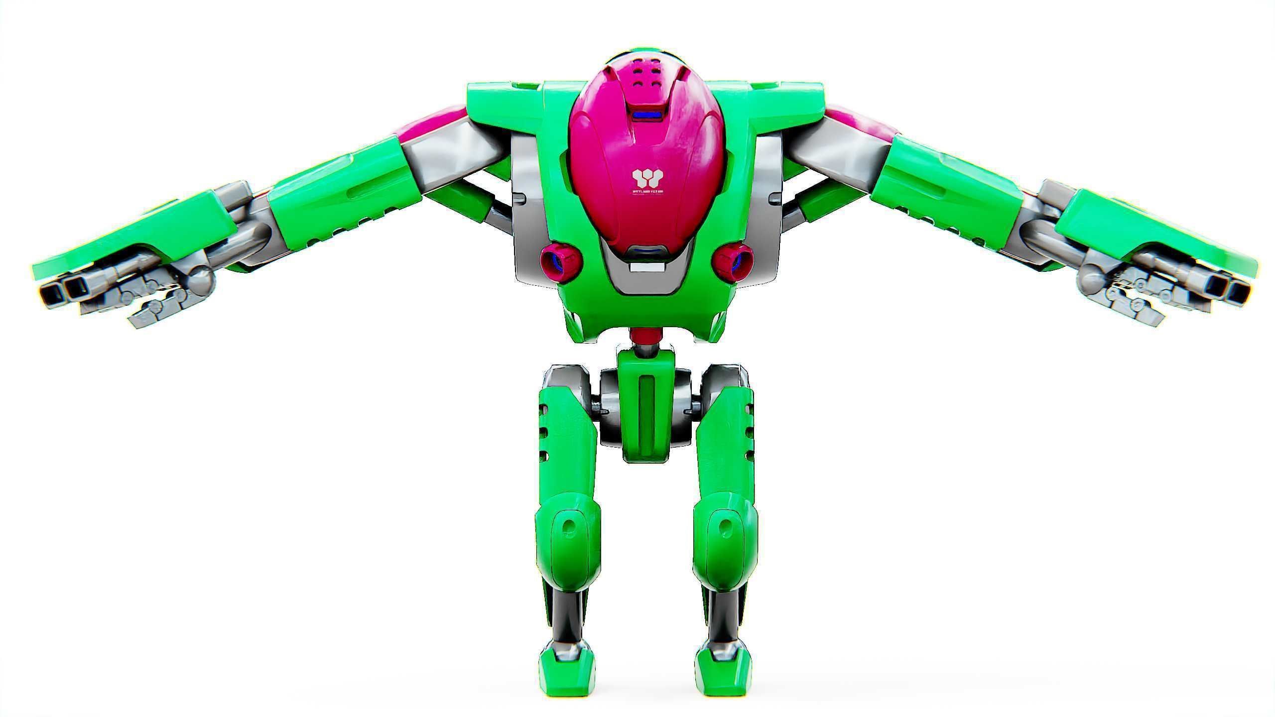 BATTLE DROID S-200  Rigged for Unreal Engine - Unity - MIXAMO 3D model_30