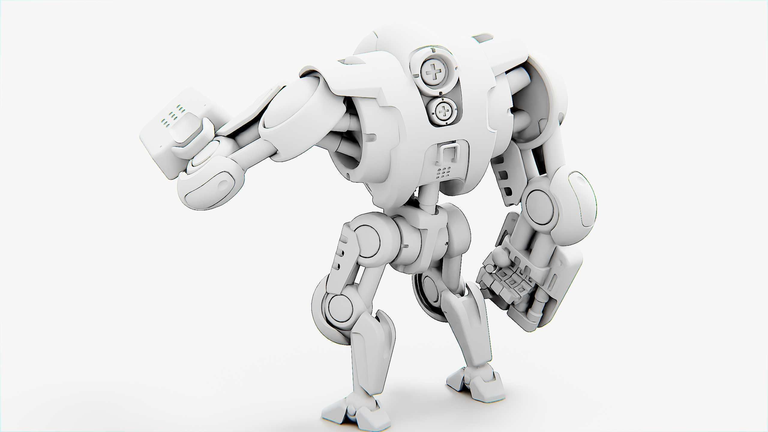 BATTLE DROID S-200  Rigged for Unreal Engine - Unity - MIXAMO 3D model_33