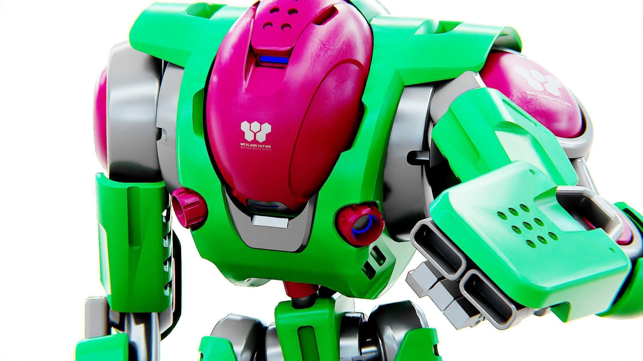 BATTLE DROID S-200  Rigged for Unreal Engine - Unity - MIXAMO 3D model_29