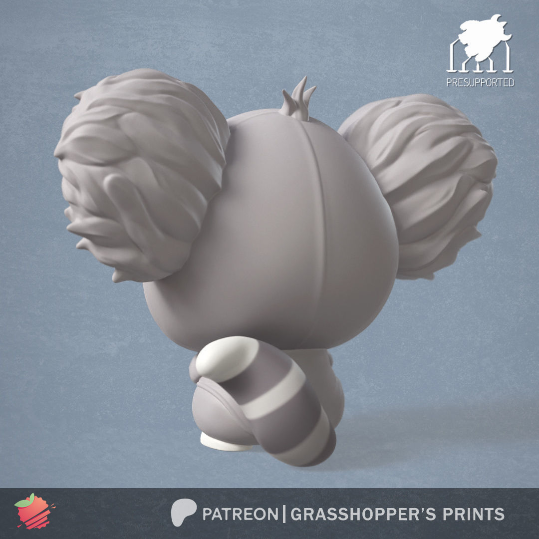 Costumed Cat Koala 3D print model_3