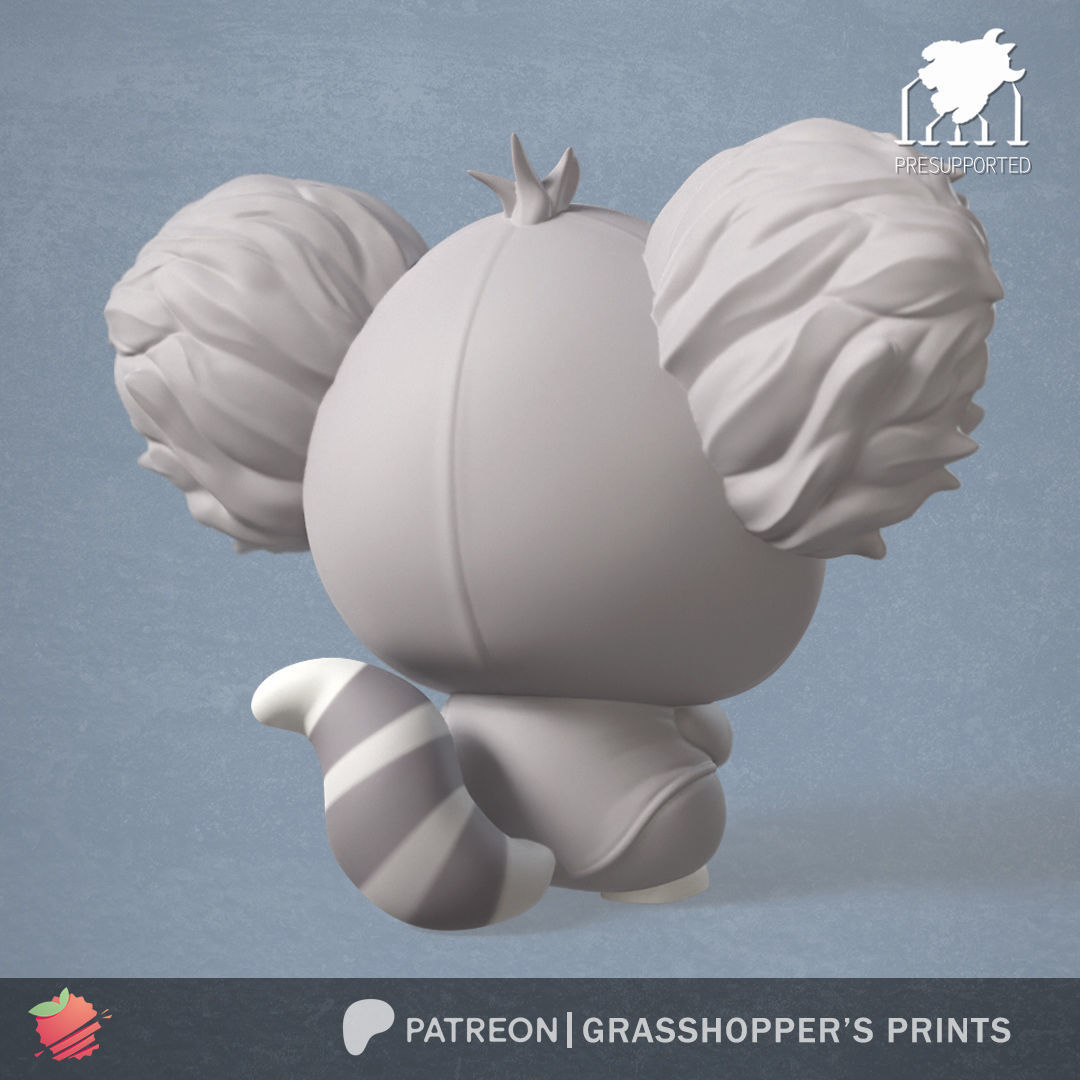Costumed Cat Koala 3D print model_2
