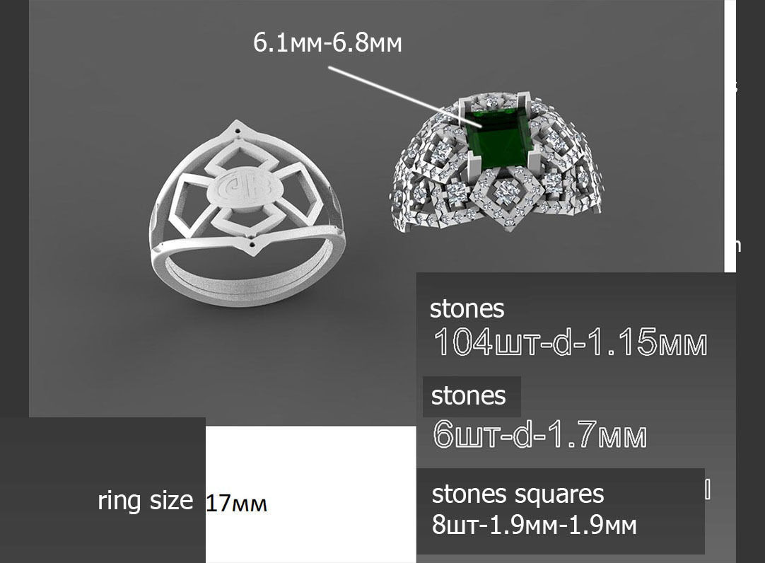 ring gold 3D print model_10