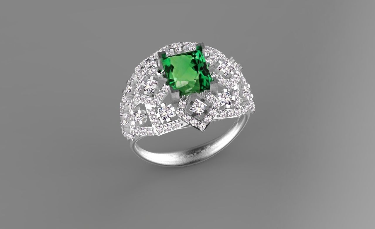 ring gold 3D print model_17