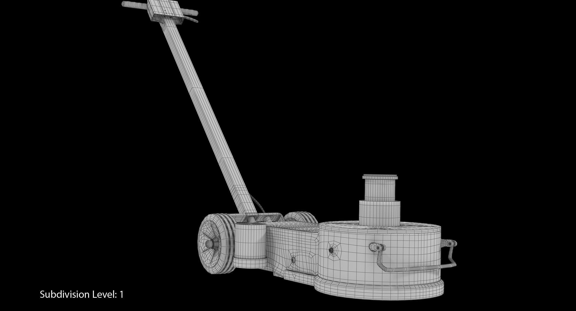 Floor Jack Black Low-poly 3D model_15