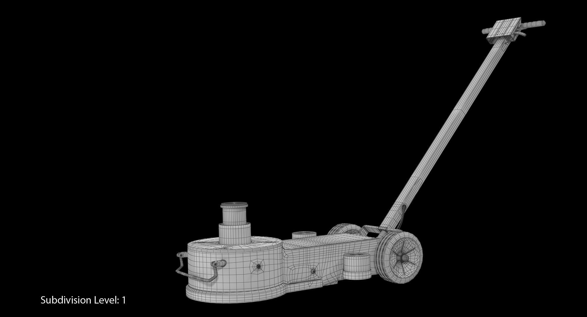 Floor Jack Black Low-poly 3D model_9