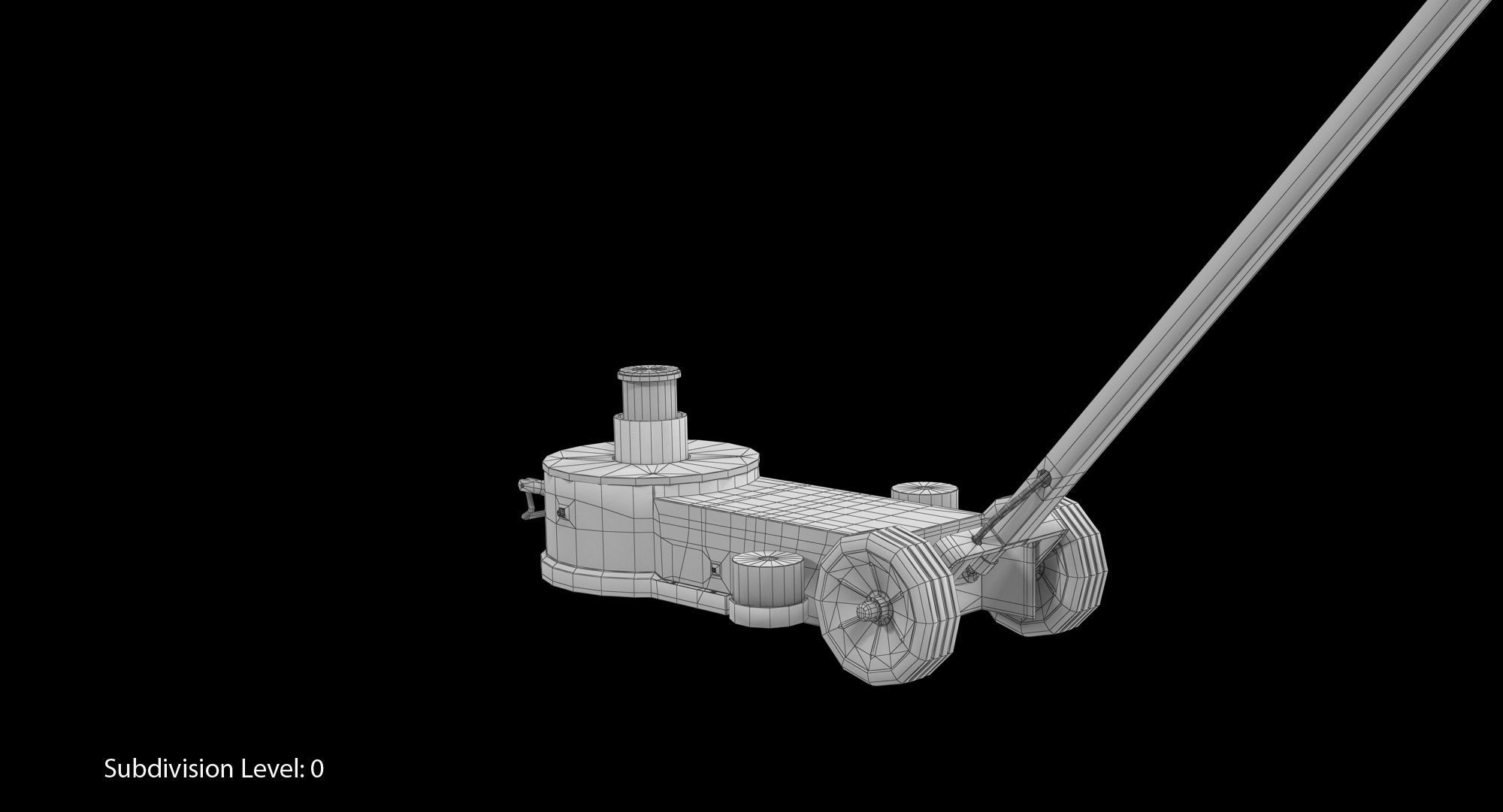 Floor Jack Black Low-poly 3D model_10