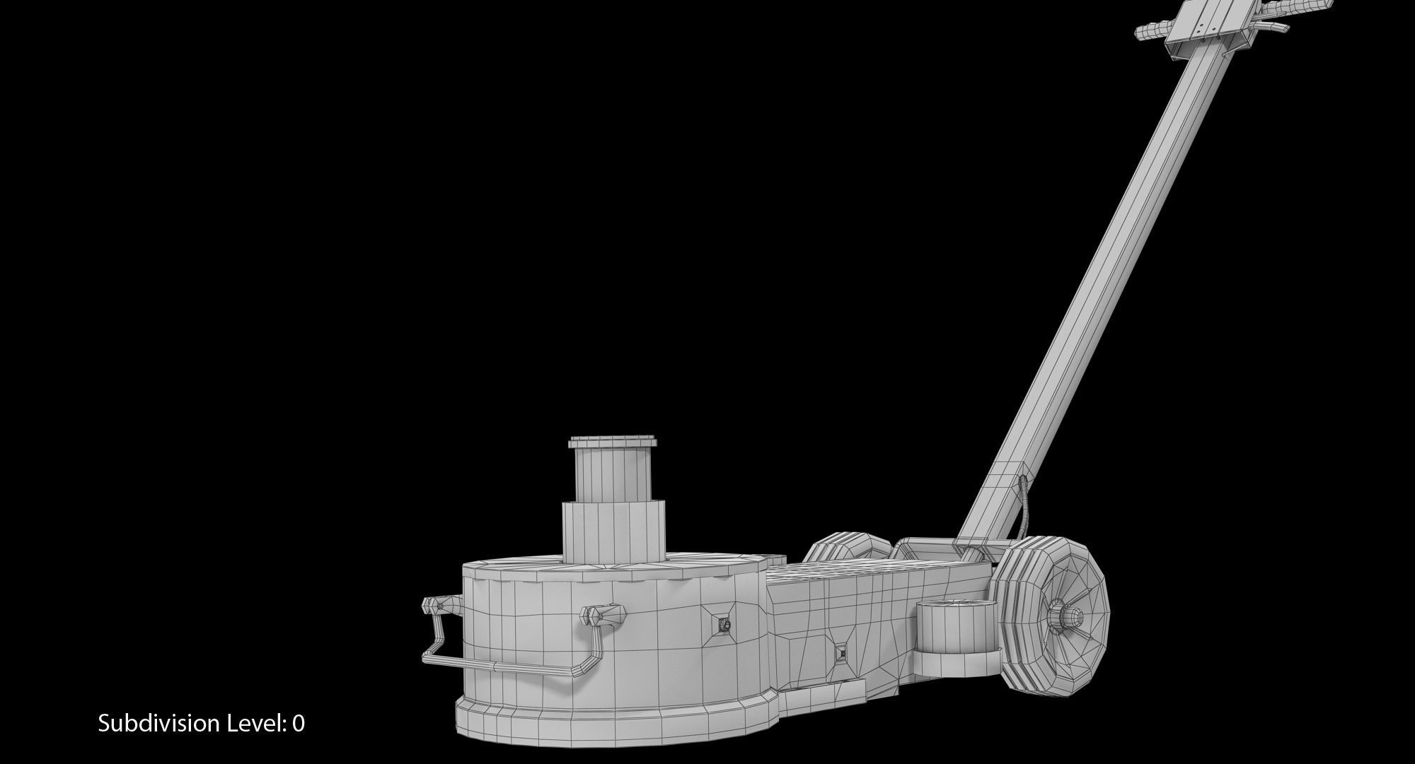 Floor Jack Black Low-poly 3D model_18