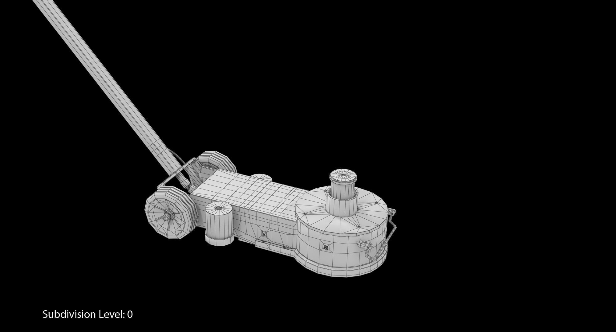 Floor Jack Black Low-poly 3D model_20