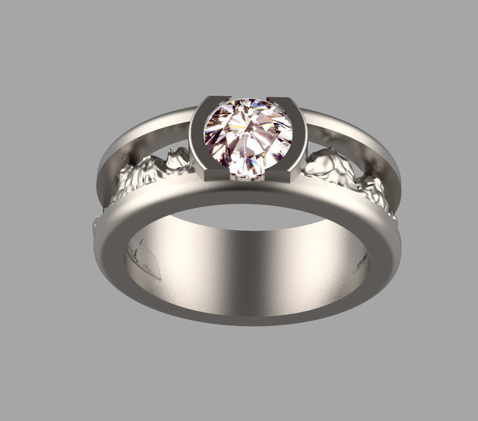 ring gold 3D print model_21