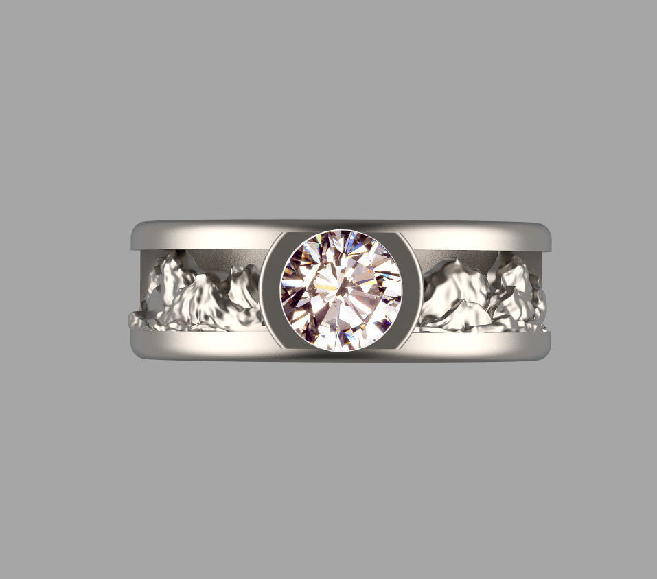 ring gold 3D print model_10