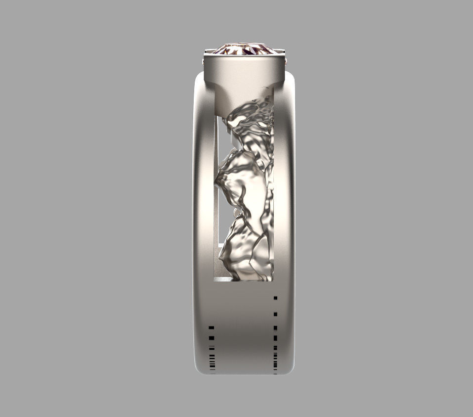 ring gold 3D print model_19