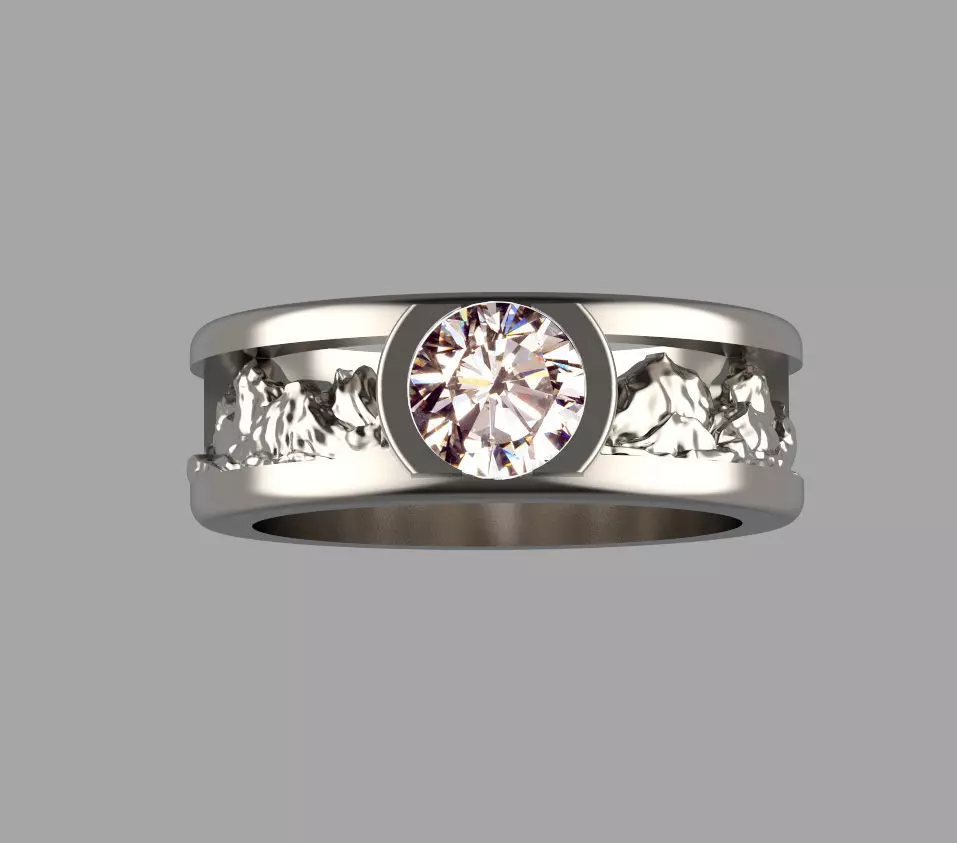 ring gold 3D print model_0